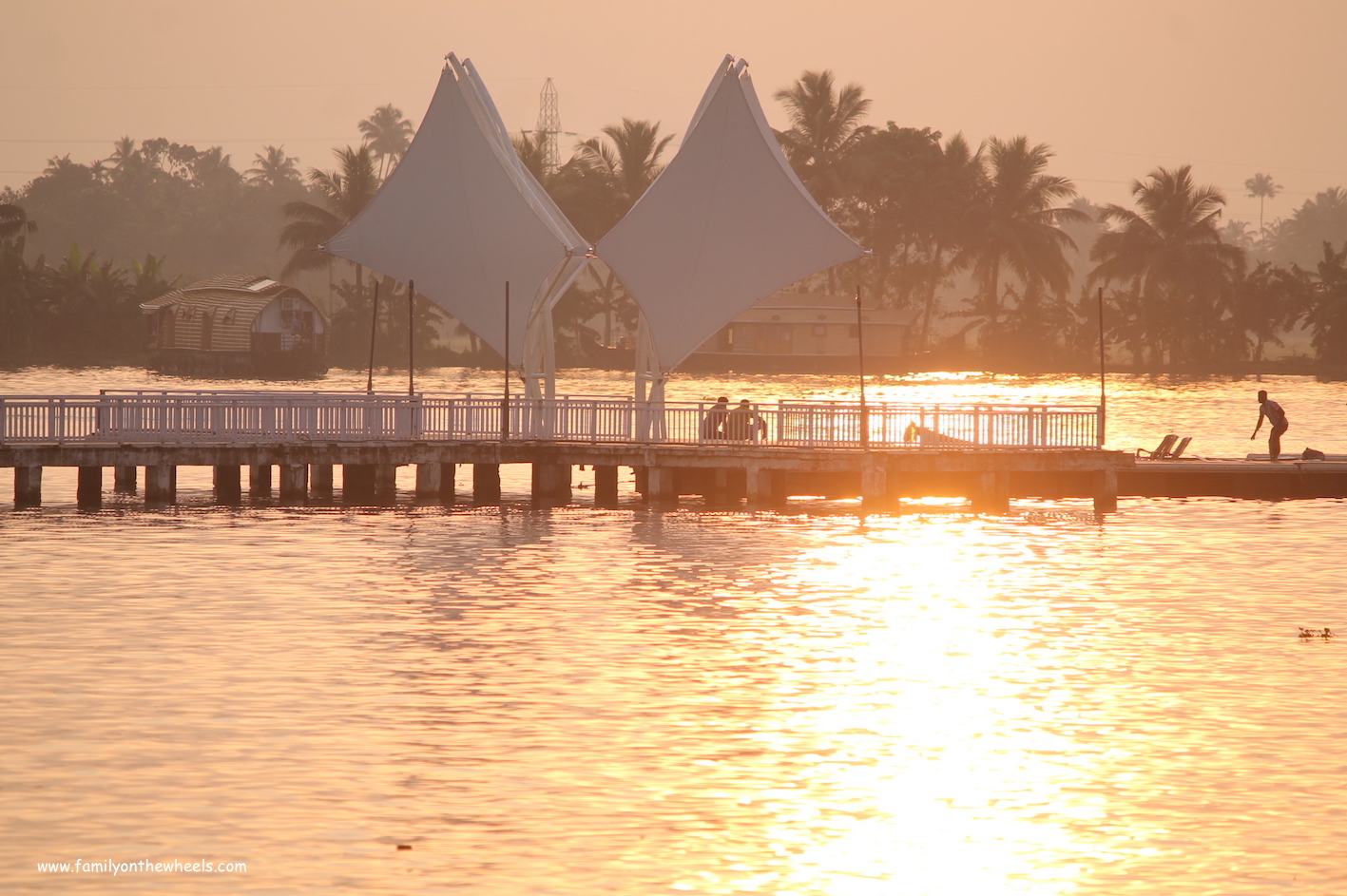 sunset while cruising in Alleppey backwaters - #canals #Kerala #alleppey #backwaters #keralabackwaters #sunset #beaches #naturelover #sun