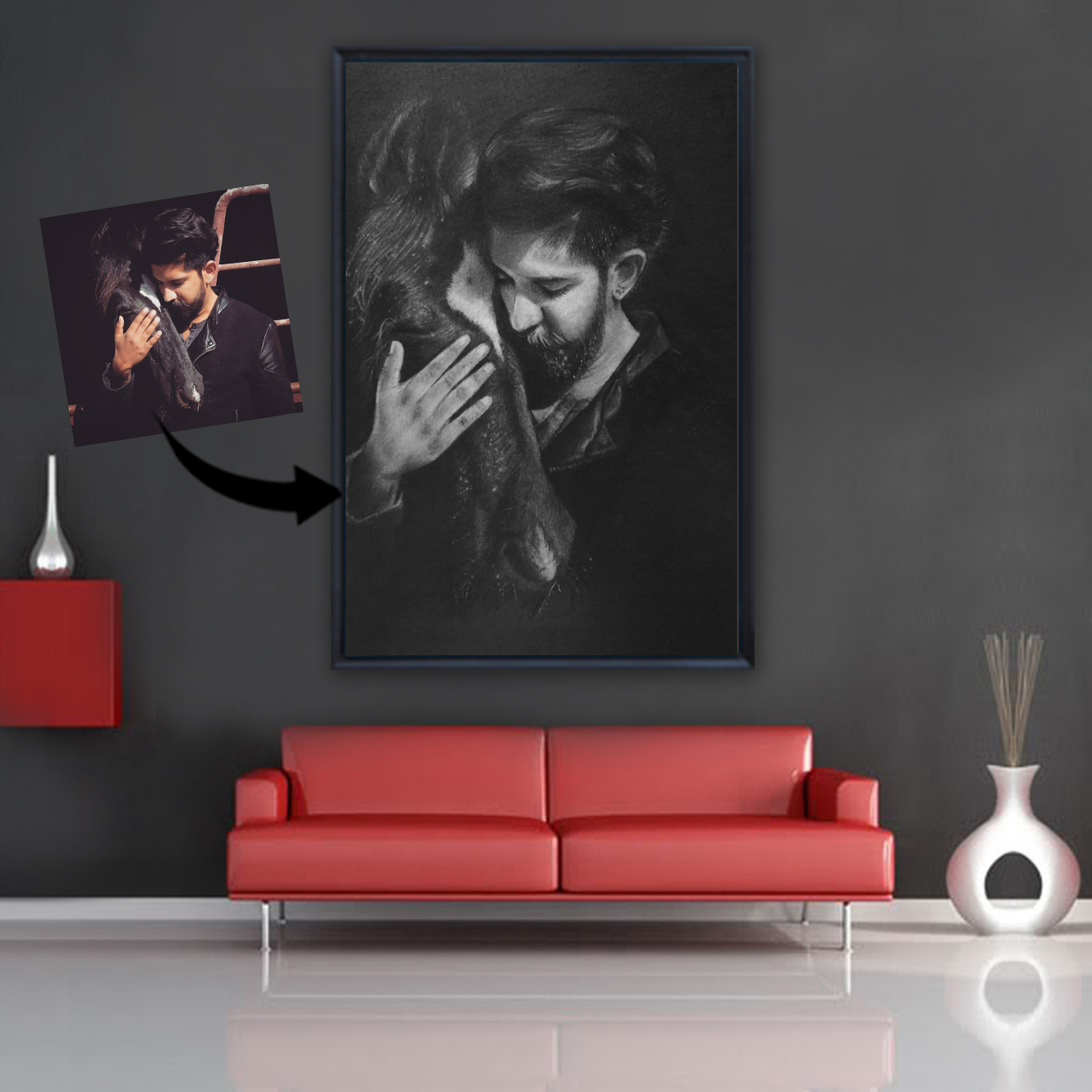 Ever heard of PortraitFlip? PortraitFlip is the one stop to turn photo into paintings and turn our moments into beautiful memories #memories #photo #portrait #painting #portraitflip #canvasprint #charcoalsketch